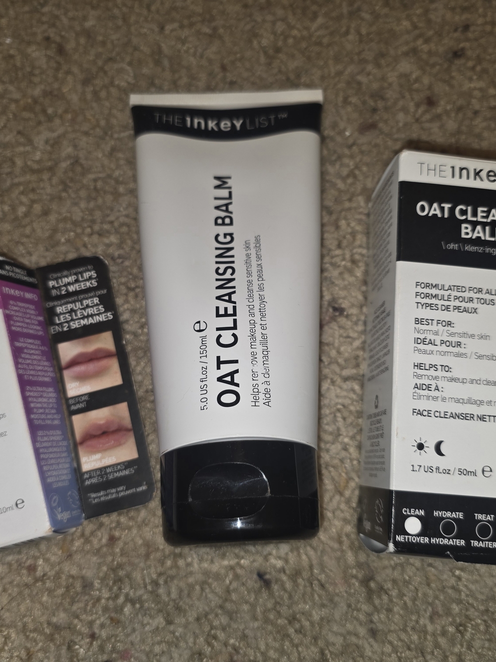 The Inkey List Oat Cleansing Balm & Tripeptide Plumping Lip Balm